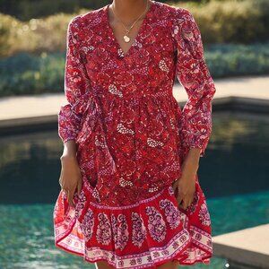 Ro's Garden Wrap Dress XSP or Tween 100% Cotton including Lining